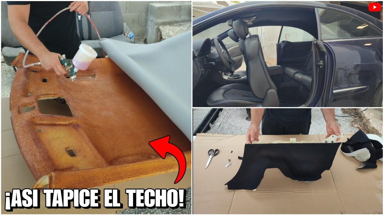 ✅Mercedes Benz CLK 320 cdi | tapizado techo y paneles