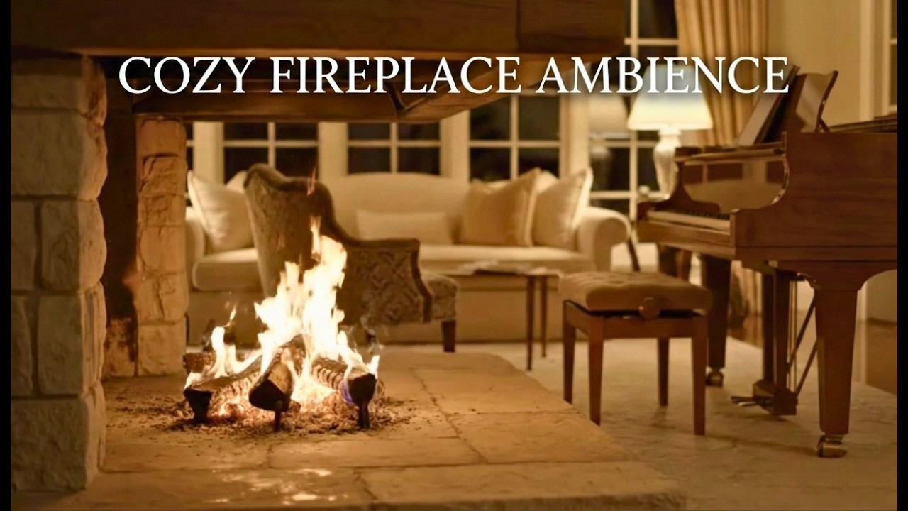 Cozy Fireplace Ambience 🔥 10 Hours of Relaxing Fire Sounds for Deep Sleep, Study & Stress Relief  L