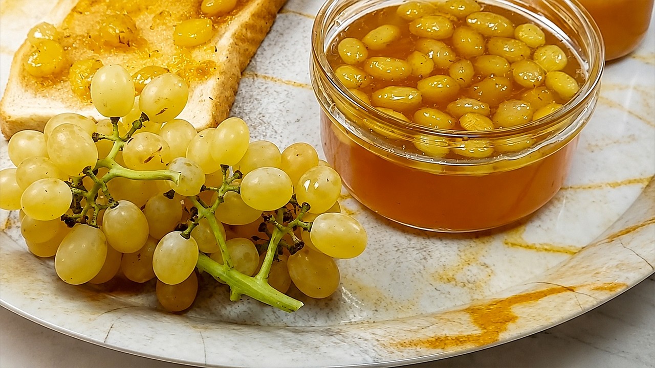 Grapes Jam Recipe: Quick, Simple, Fresh in Minutes | طرز تهیه مربای انگور کشمشی خوشمزه و خوش طعم