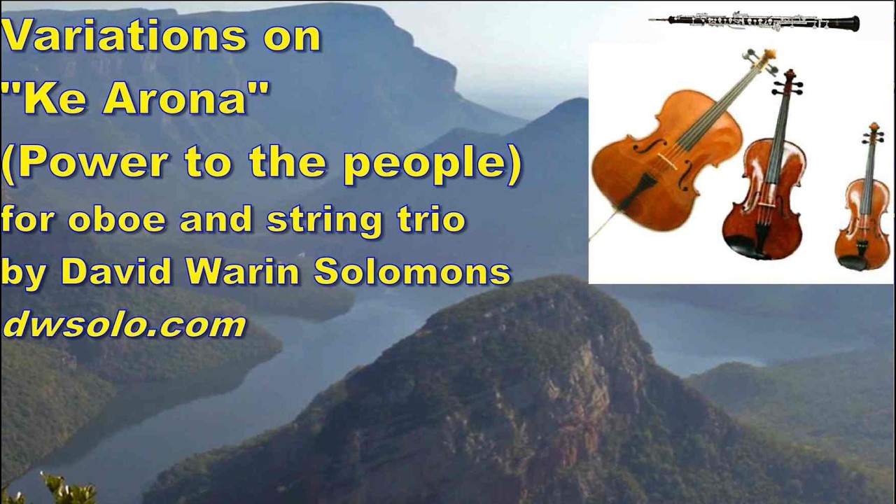 Variations on Ke Arona (Power to the People) for oboe and string trio
