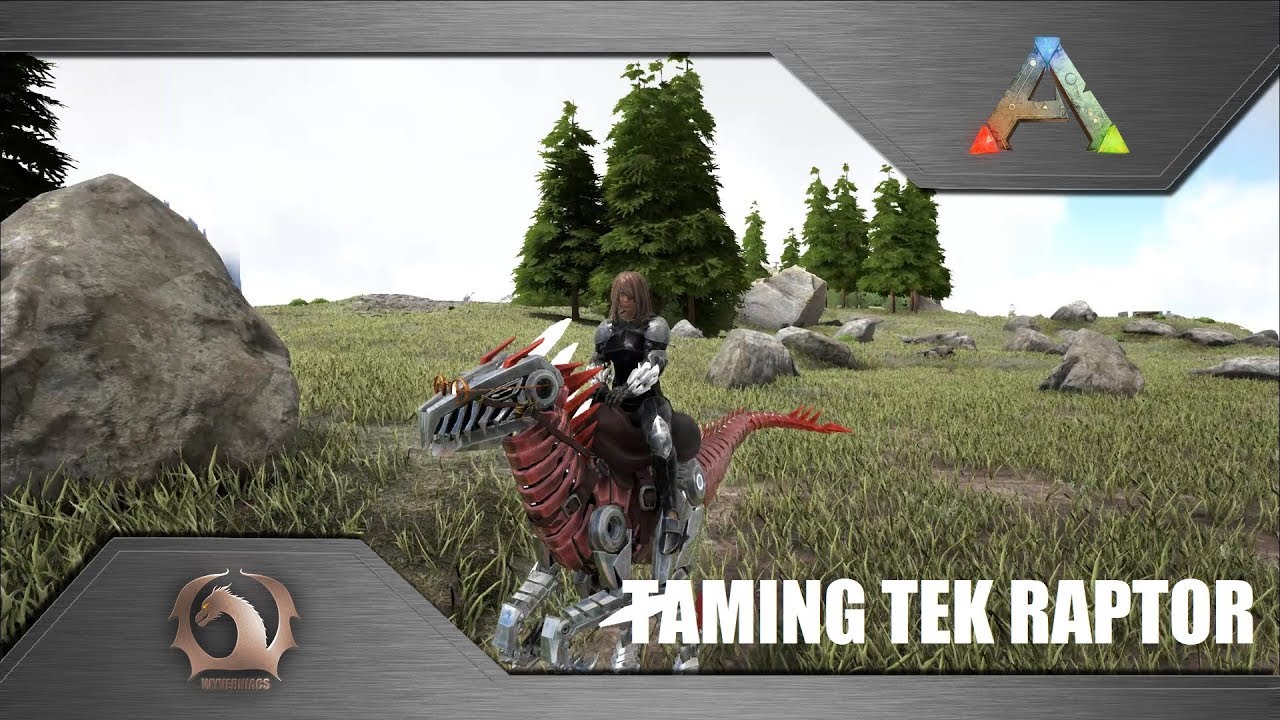 ARK Survival Evolved - Taming Tek Raptor / How to tame (Ragnarok)