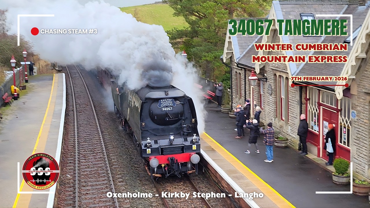 Chasing 34067 Tangmere | WCME Seen at Oxenholme, Kirkby Stephen and Langho 7/02/2026