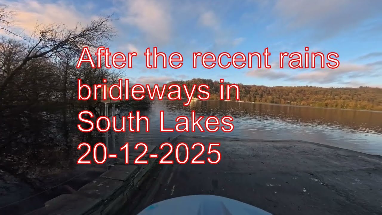 Riding the Flooded Shores of Windermere   E-MTB trail ride  before christmas  4K   20-12-2025