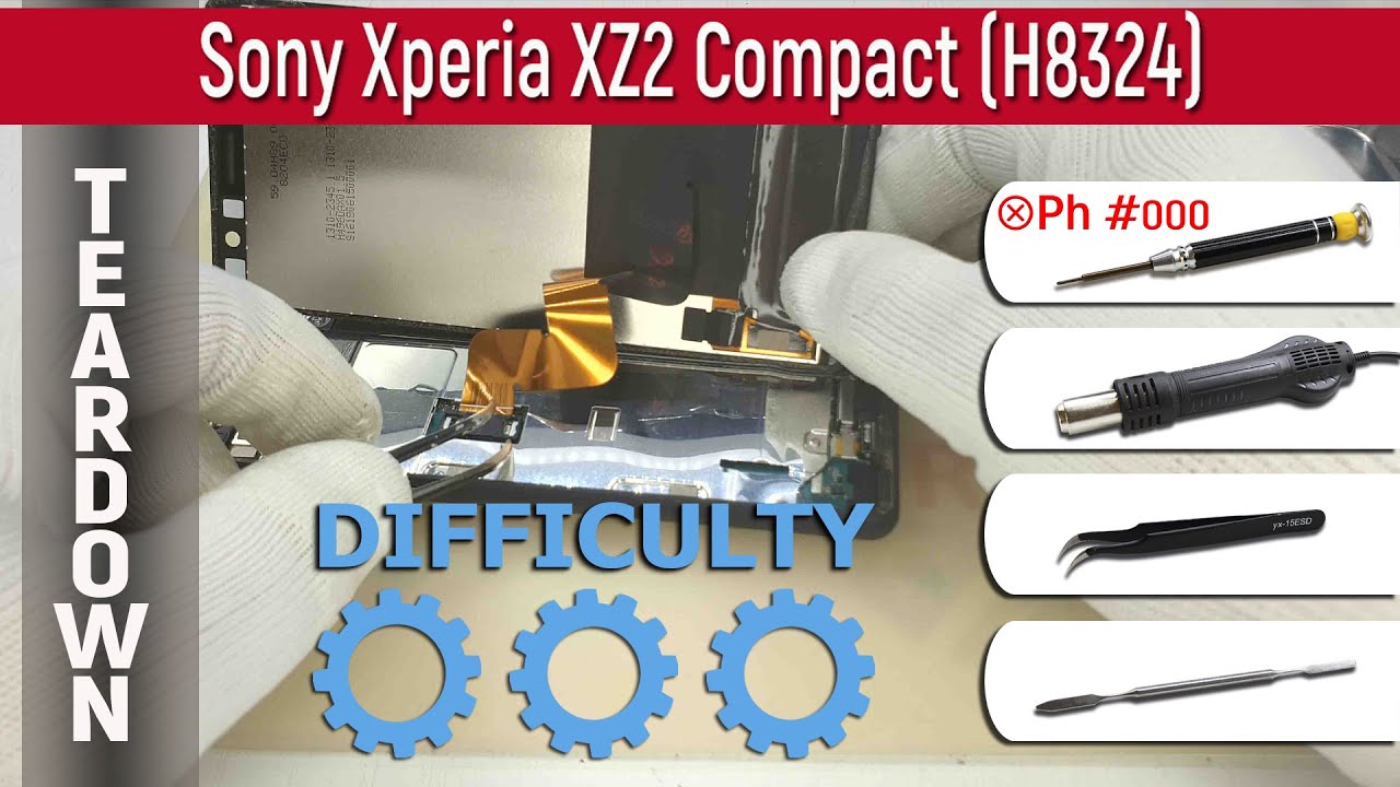 Как разобрать 📱 Sony Xperia XZ2 Compact H8324 Разборка и ремонт