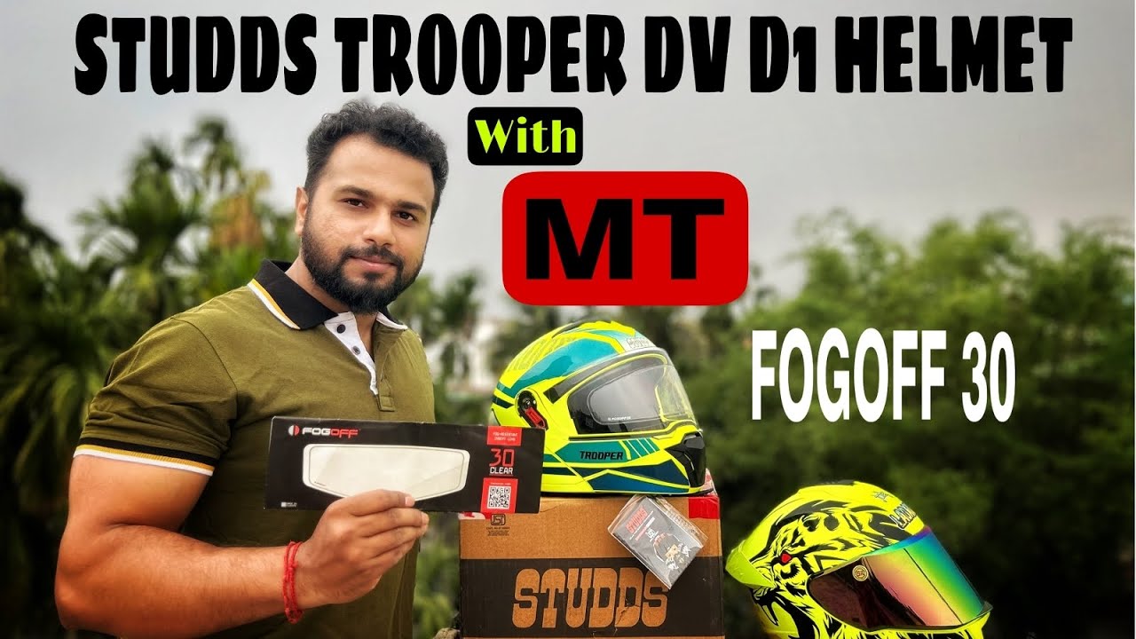STUDDS TROOPER FLIP-UP HELMET || MT FOG OFF 30||Universal Anti Fog Visor||For WithOut PinLock Helmet