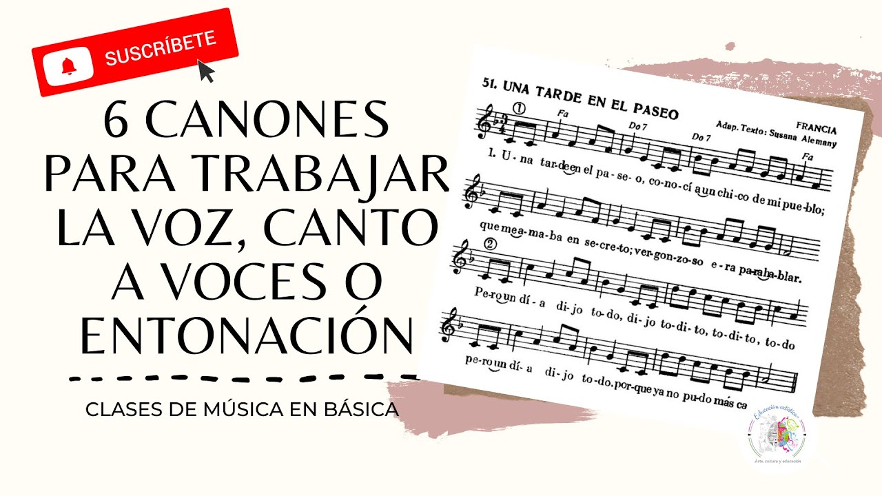 CANONES 🎼 PARA TRABAJAR CANTO A VOCES, ENTONACIÓN, ETC. CLASES DE MÚSICA EN BÁSICA