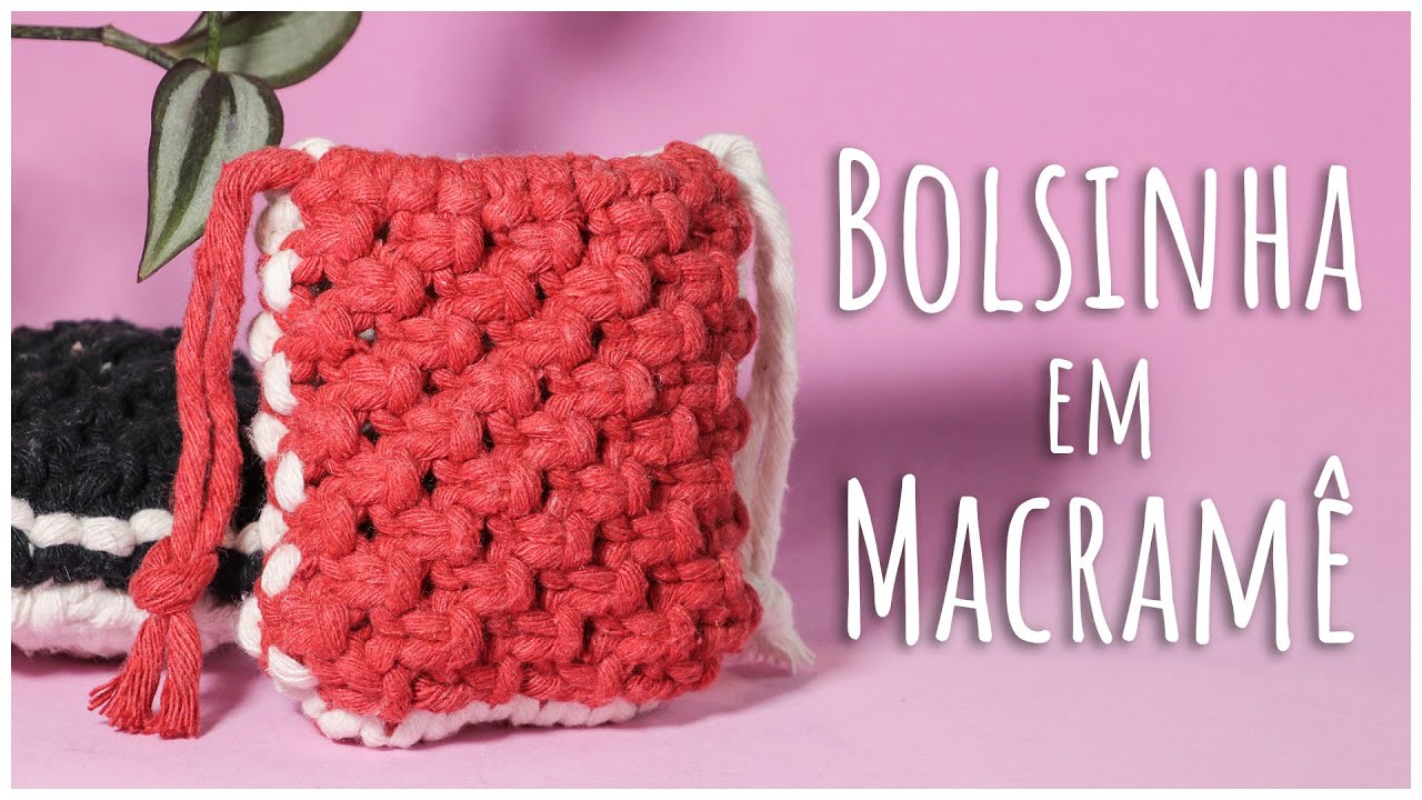👜 Mini Bolsa em Macramê – Tutorial Passo a Passo Fácil!