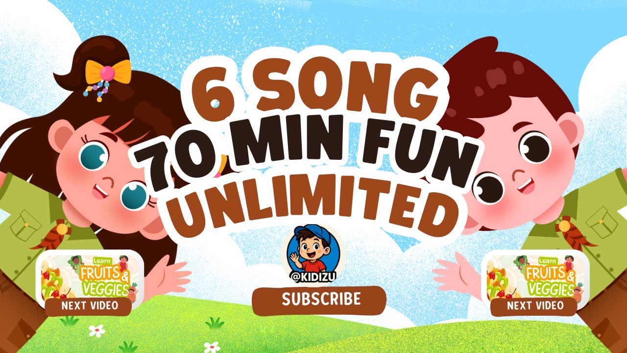 6 songs 70 min unlimitted fun| kids learning song| #KIDIZU