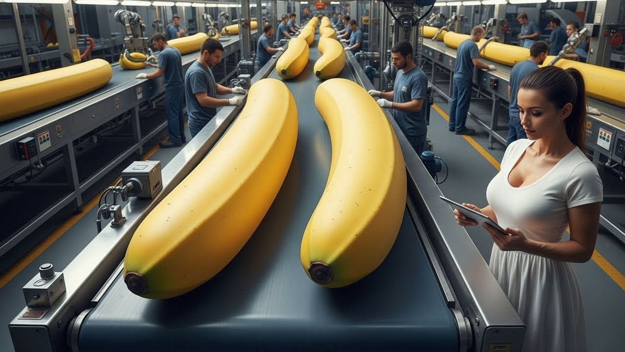 Inside a High-Tech Banana Bread Factory – From Fresh Bananas to Perfect Loaves