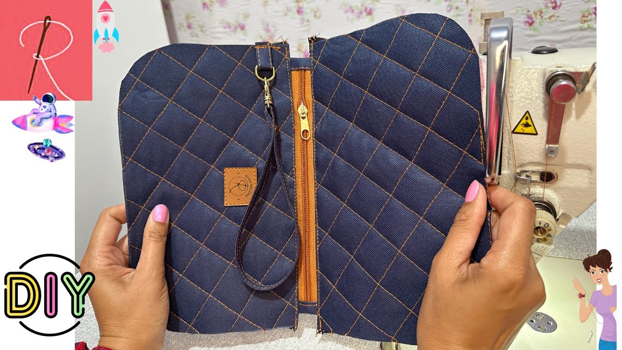 FORMA FÁCIL DE FAZER UMA CLUTCH 🌟 COMO ESTRUTURAR O NYLON 600 🌟 COSTURA CRIATIVA