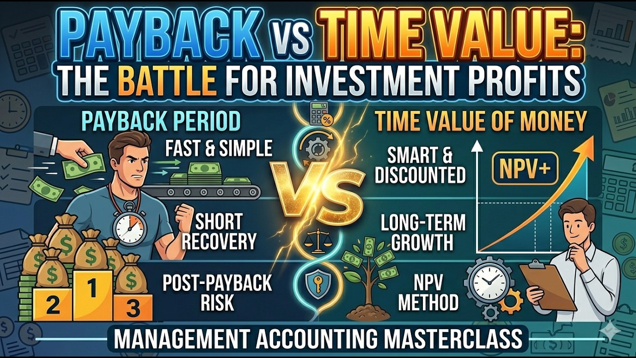 Payback Period & Time Value of Money සිංහලෙන් - Investment Appraisal Part 1 | Management Accounting