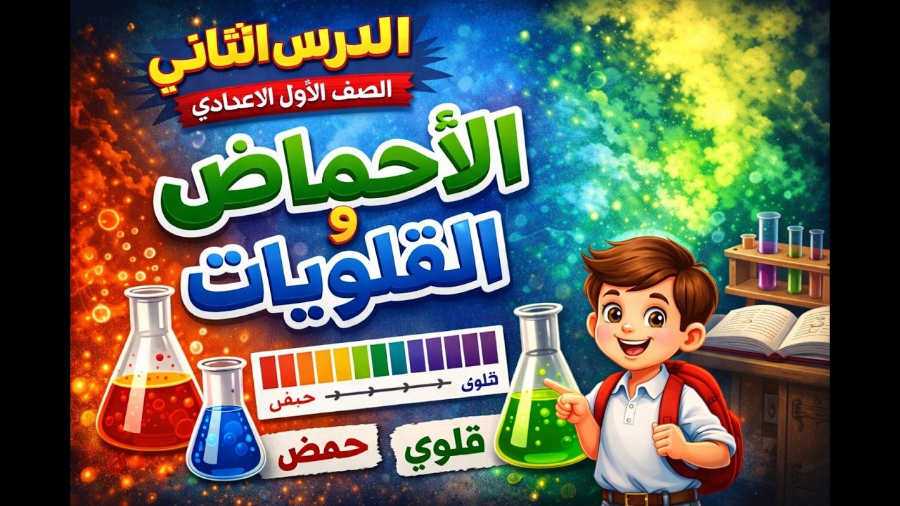 الأحماض والقلويات | شرح الدرس الثاني علوم الصف الأول الإعدادي 2026