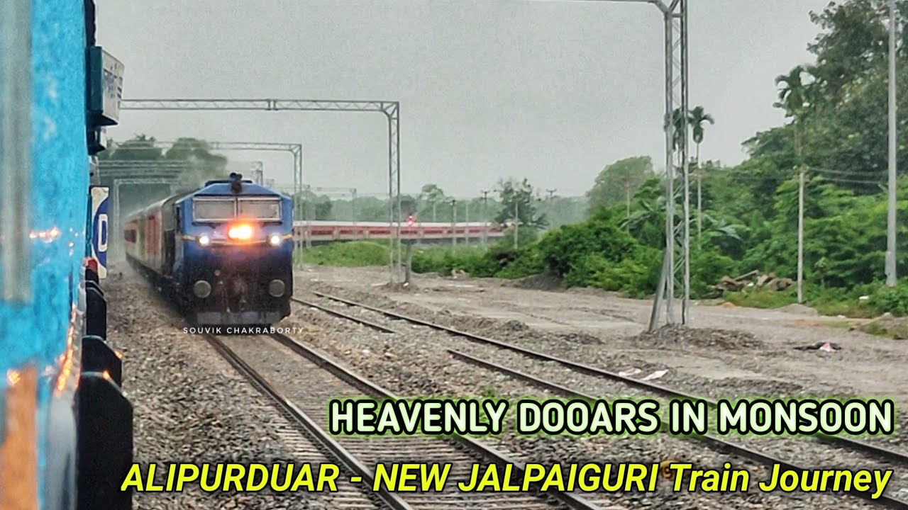 HEAVENLY DOOARS Train Journey In MONSOON Season By VISTADOME TOURIST EXPRESS || INDIAN RAILWAYS