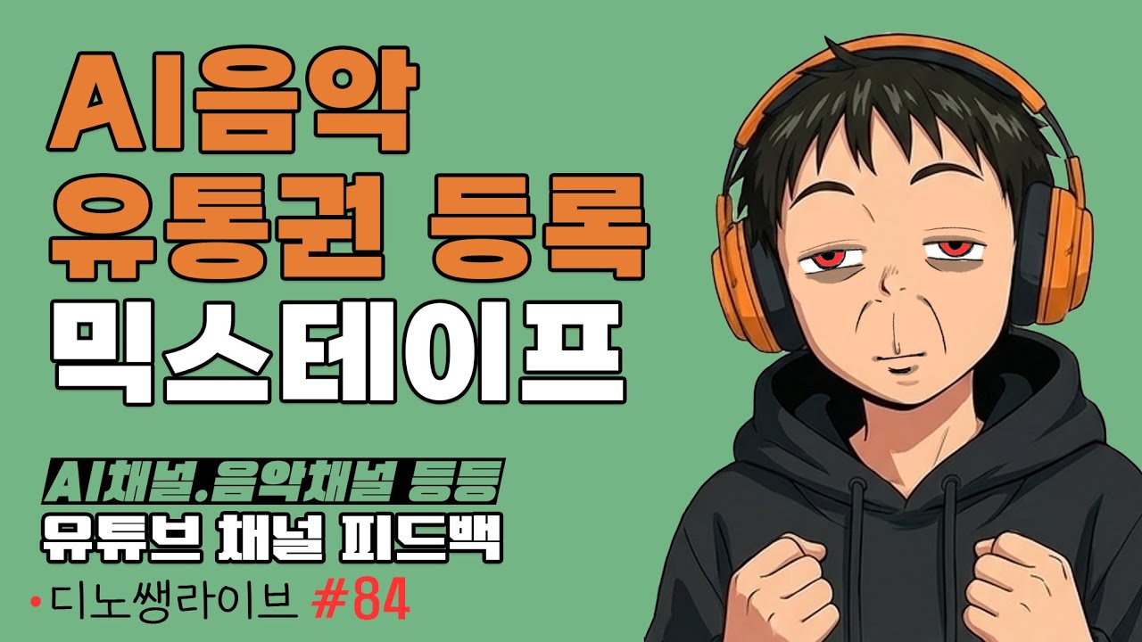 [LIVE]Suno ai음악작업 및 믹스테이프 유통권 등록과정  (디노 #유튜브강의 84)