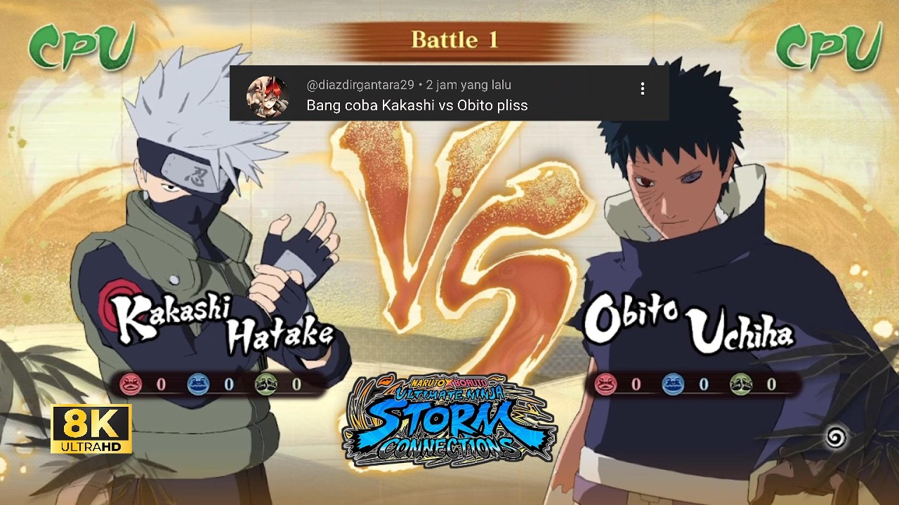 Kakashi vs Obito [Request Fight] | NARUTO X BORUTO Ultimate Ninja [8K 60FPS]