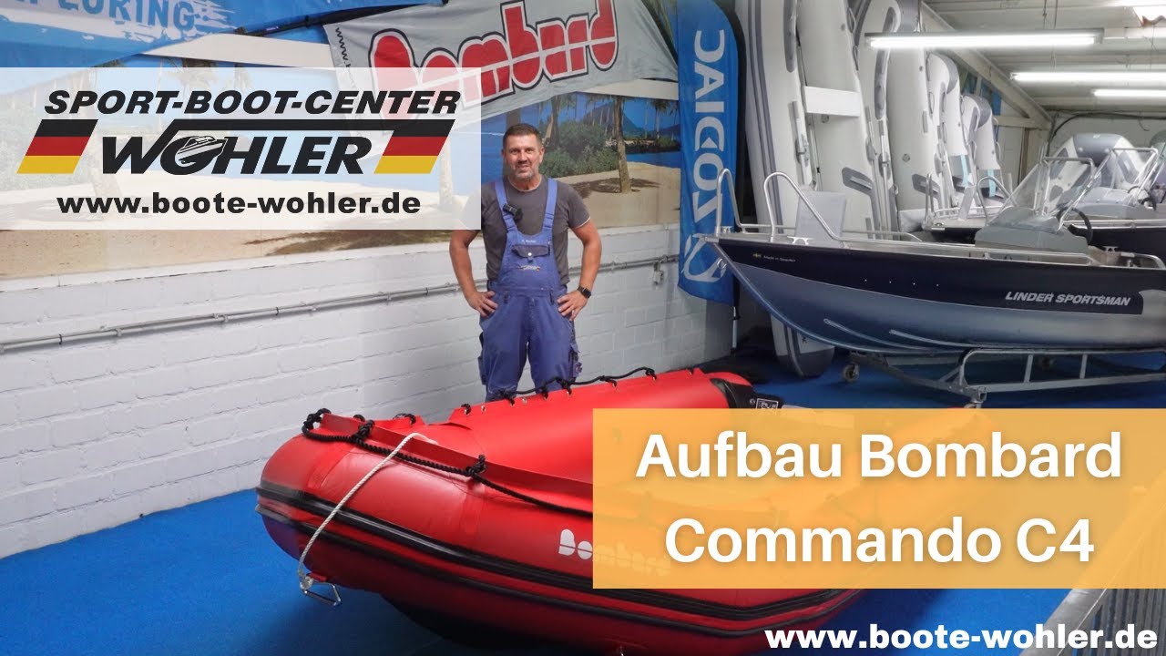 Aufbau Bombard Commando C4 Schlauchboot mit Aluminium-Einlegeboden und Holzkiel