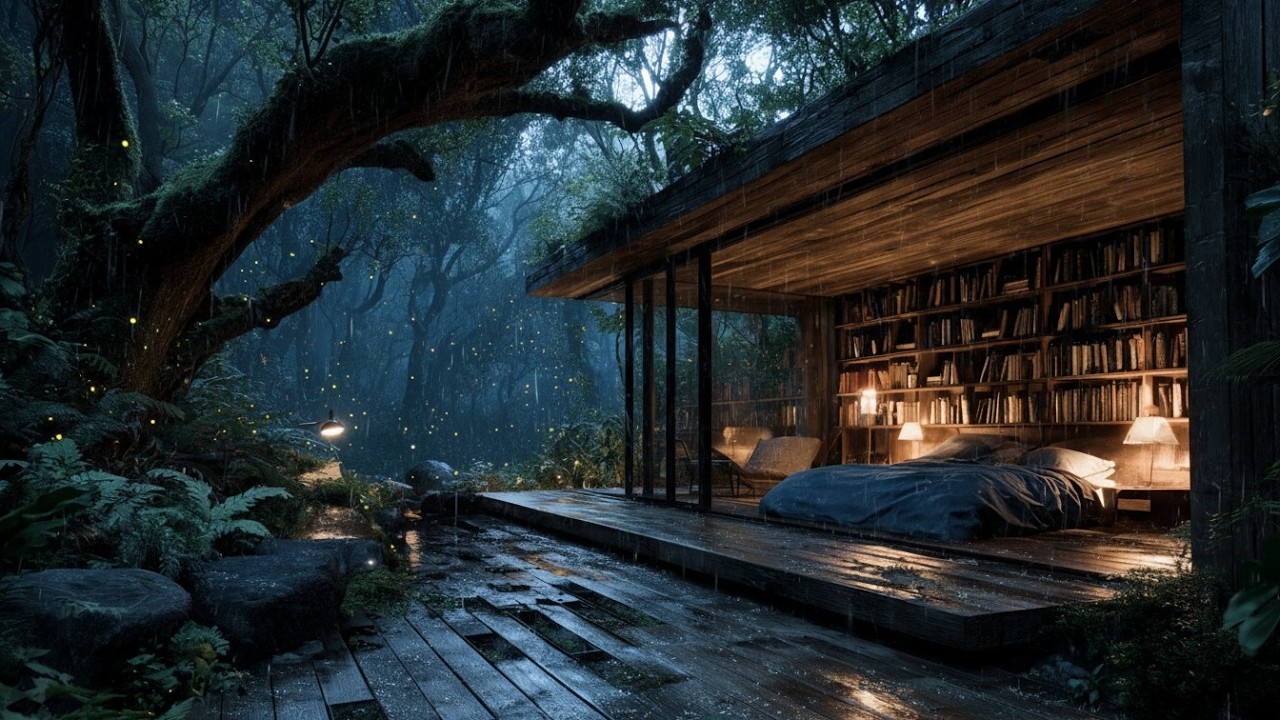 Soft Rain in the Deep Forest at Night 🌧️| Relax & Drift into Deep Sleep, Relaxation
