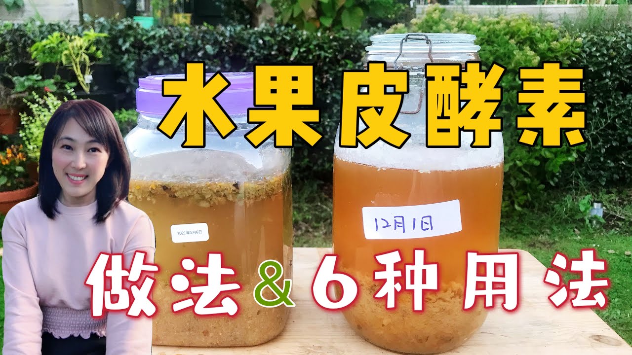 【种植39】水果皮环保酵素的制作方法，6种用途用法 | 酵素肥料、酵素防虫、酵素清洁剂怎么用，简单、天然、好闻 How to make fruit peel enzymes