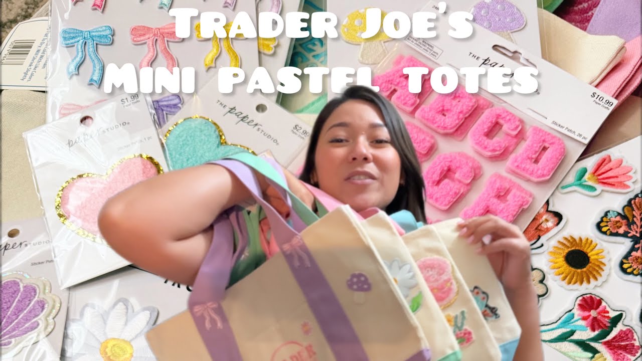 Customize my mini pastel Trader Joe's bags!