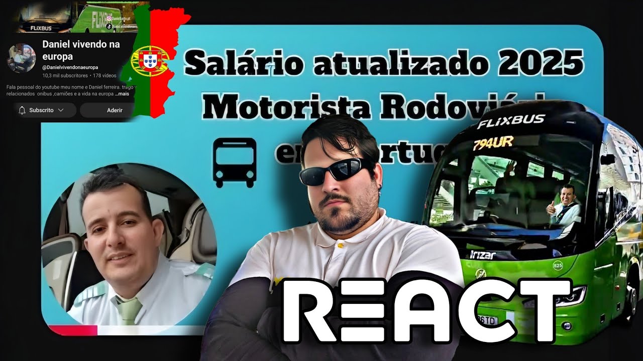 SALÁRIO DE MOTORISTAS EXPRESSO E INTERNACIONAL ATUALIZADO 2025 | REACT @Danielvivendonaeuropa