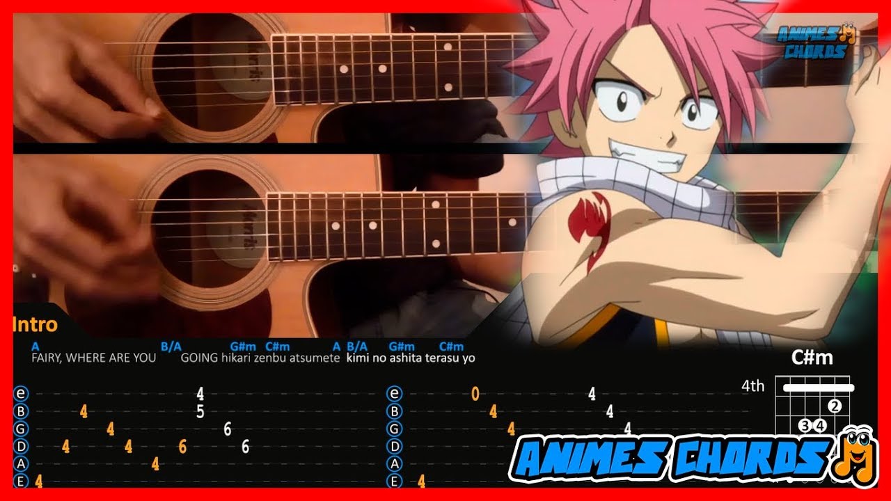 Fairy Tail OP 1 - Snow Fairy | Acoustic Guitar Lesson [Tutorial + TAB + CHORDS]