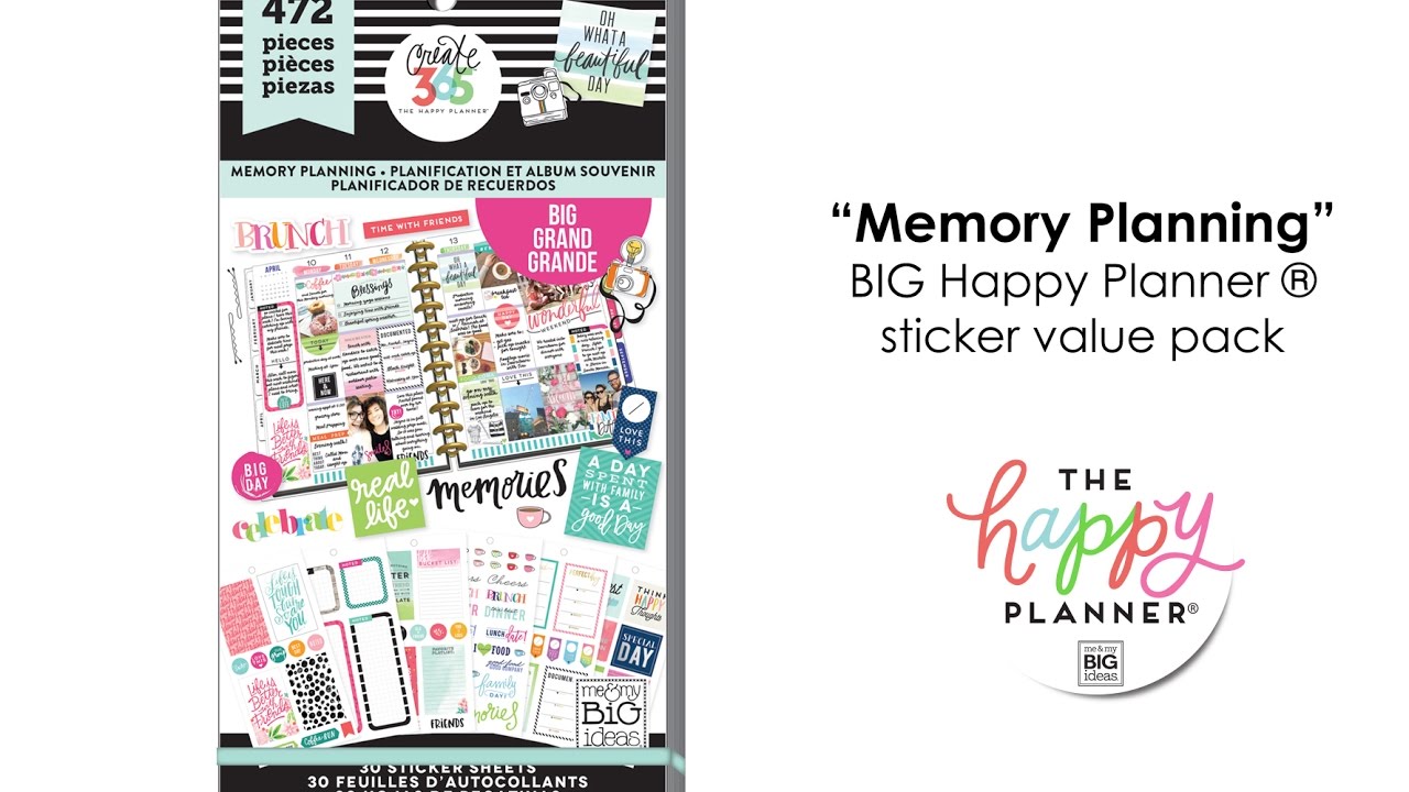 Value Pack Stickers - Memory Planning - Happy Planner® Preview