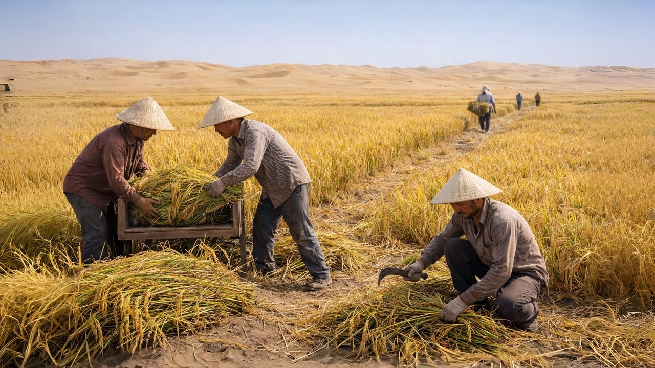 Gây Sốc Họ Trồng Lúa Trên Sa Mạc Lớn Nhất Thế Giới Và Kết Quả Khiến Tất Cả Kinh Ngạc