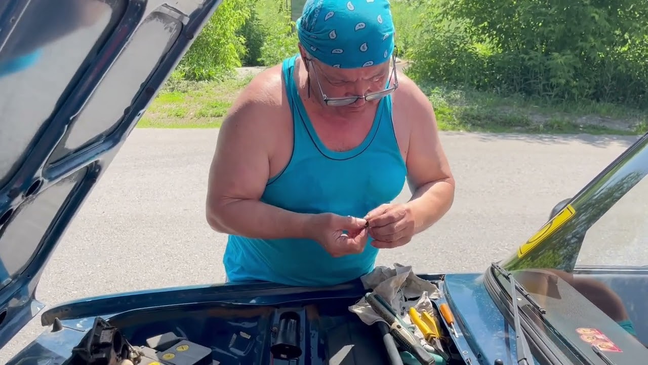 Приехал друг Санек. Едет плохо и горячая не заводится.Исправим.......