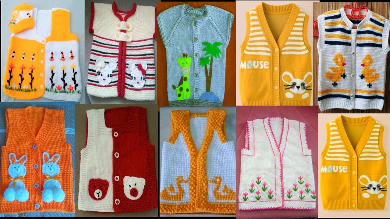 Hand Knitted Baby Vest Sweater Design Ideas 2026 New Knitting Pattern #knittingpatterns 