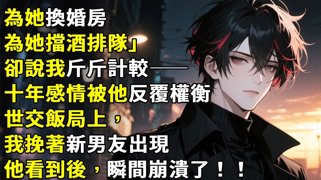 「為她換婚房為她擋酒排隊」卻說我斤斤計較——十年感情被他反覆權衡。世交飯局上，我挽著新男友出現。#心月言情 #故事頻道 #故事分享 #小說