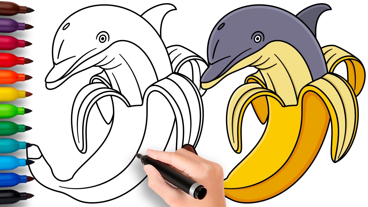 COMO DIBUJAR a BANANITA DOLPHINITA | Italian Brainrot Animals - fácil y rápido dibujo