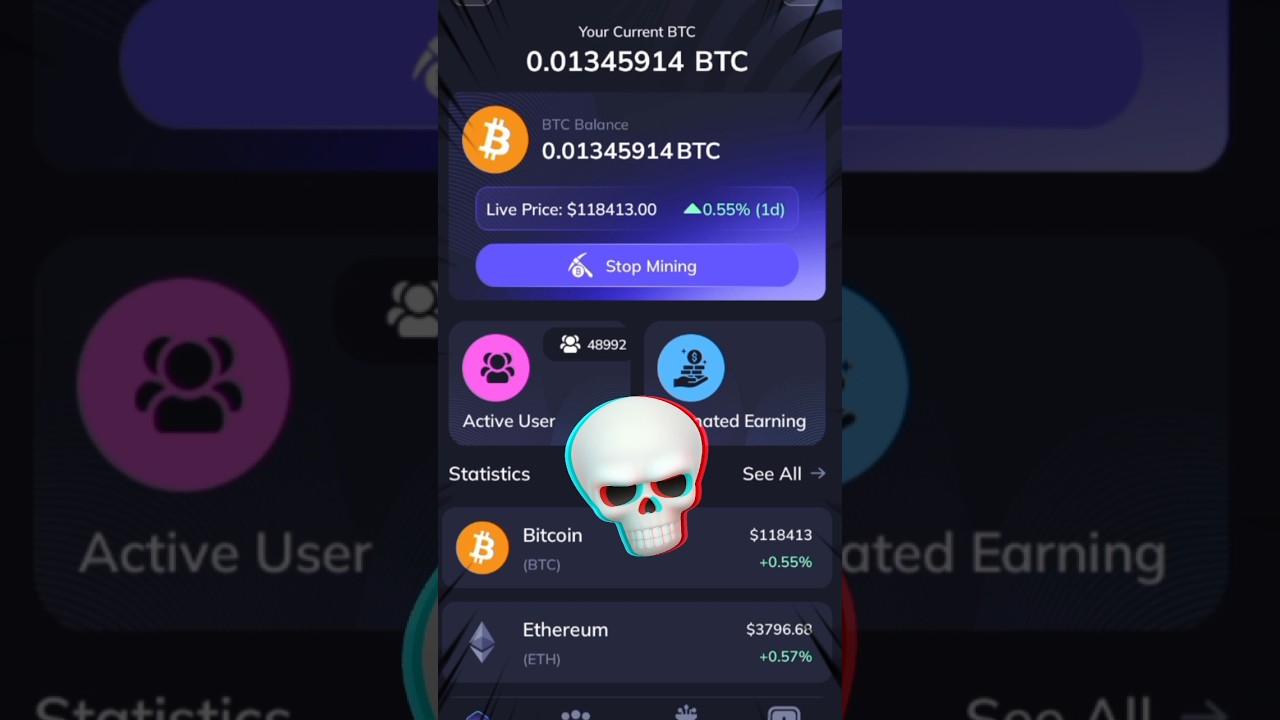 BTC Mining Bitcoin Cloud Miner | Free btc mining | cloud mining #btcmining