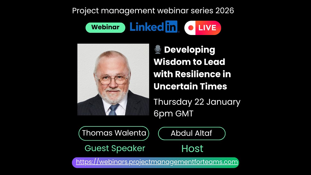 Developing Wisdom to Lead with Resilience in Uncertain Times, webinar with Thomas Walenta