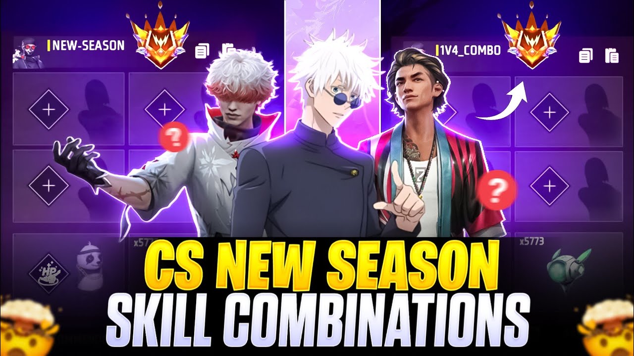 CS RANK NEW SEASON (100% WORKING ✅) SKILL COMBINATIONS || Best Character Combination For Cs Rank