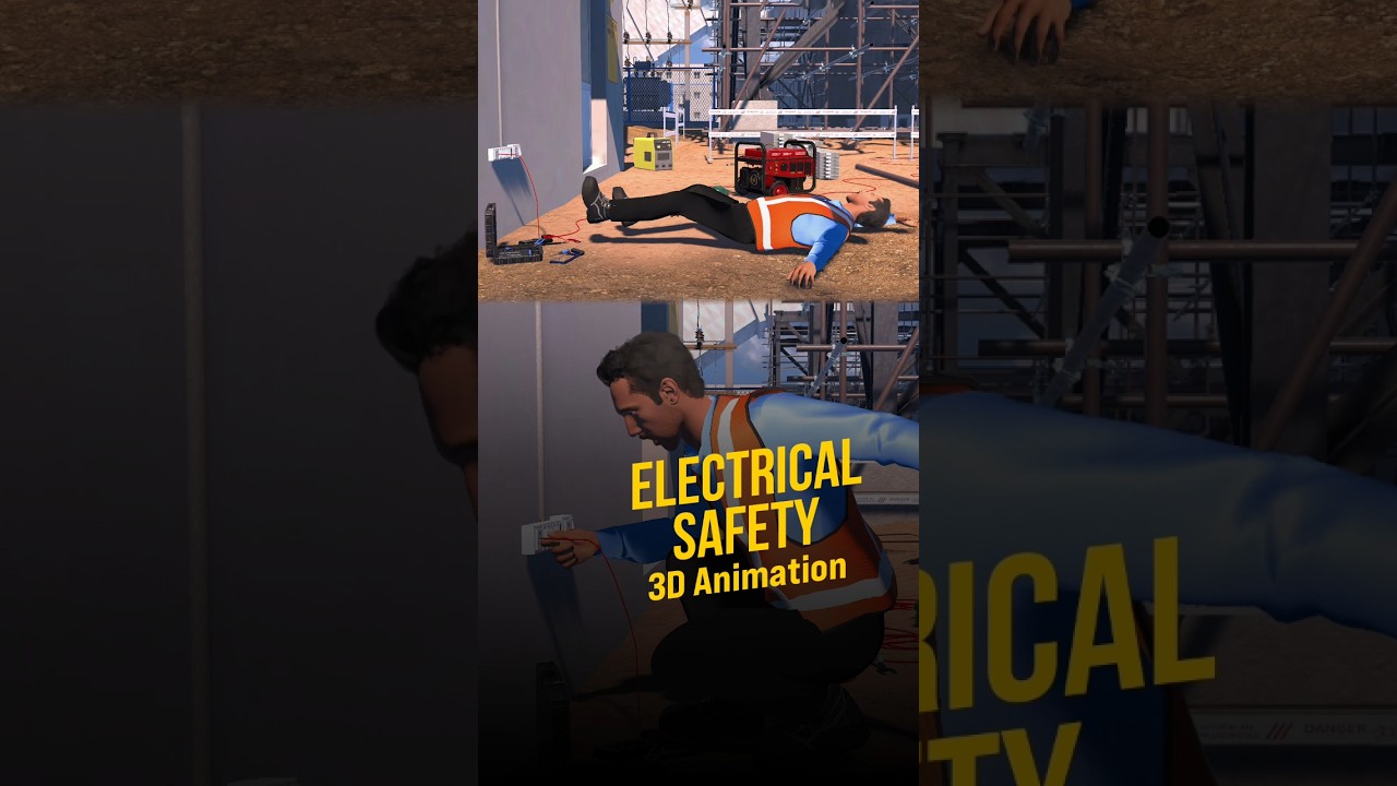 Shocking Mistakes in Electrical Work Safety &ndash; 3D Animation
