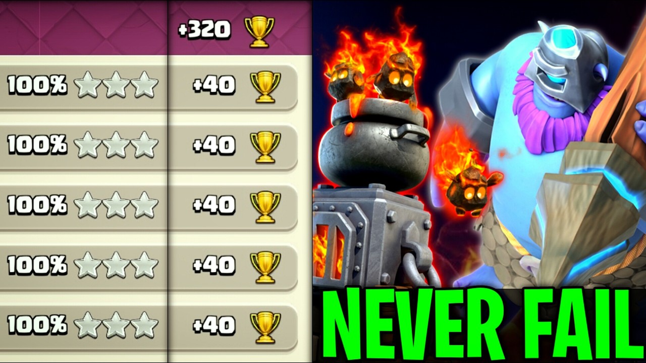 X2 Furnace Warden Walk + x12 THROWERS = +320 PERFECT ATTACK LOG | Legend League Best Strategy Coc