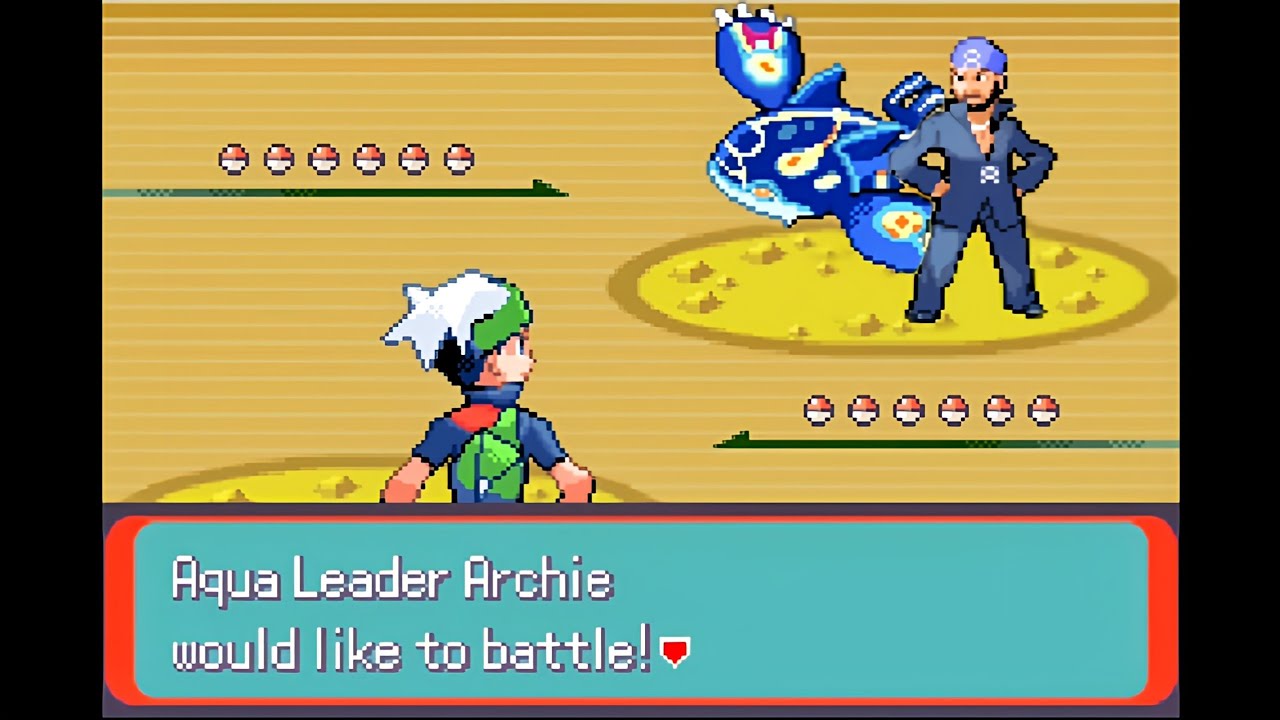 Pokemon Emerald Imperium - Team Aqua Leader Archie @ Seafloor Cavern (Primal Kyogre, Doubles)
