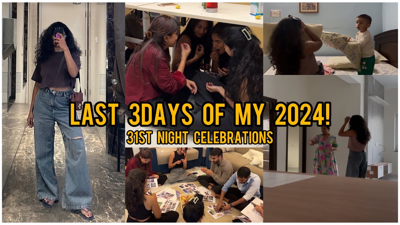 New Year Celebrations With Friends | Last 3days of 2024 | Meeting Harini, Vision Board, Nails | DIML