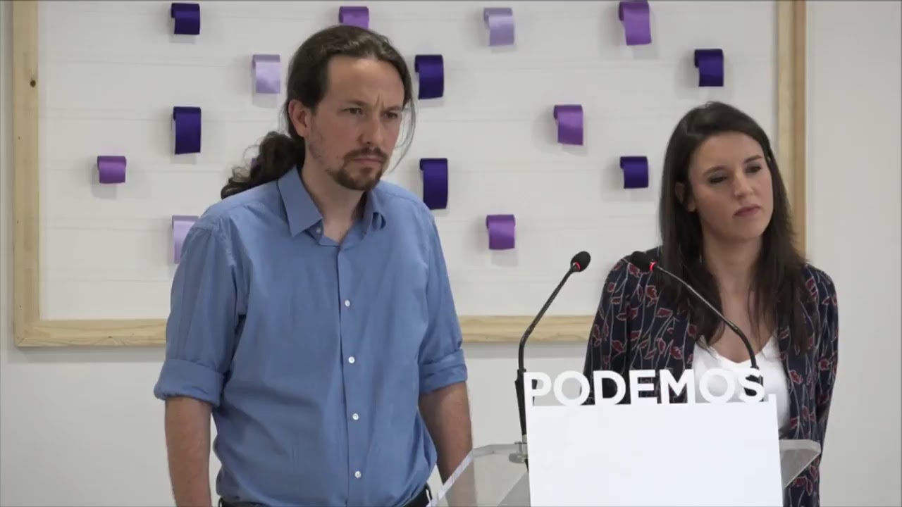 Rueda de prensa de Pablo Iglesias e Irene Montero