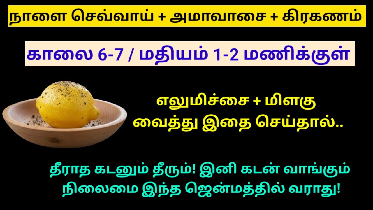 நாளை செவ்வாய்கிழமை + அமாவாசை - இதில் 1 நேரத்தில் இதை செஞ்சிடுங்க!|amavasai|panamsera|maasi amavasai 