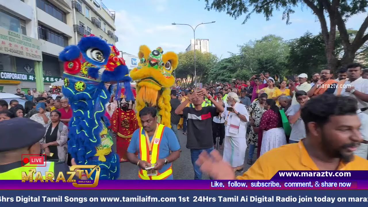 3 Live Chariot from Sri Maha Mariamman temple KL to Batu Caves -  Thaipusam 2026 - 30.1.2026