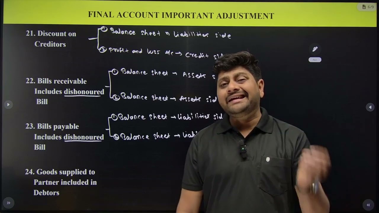 FINAL ACCOUNT|IMPORTANT ADJUSTMENTS|PART03|#acounting #commerce #commerceclasses #commercestudents