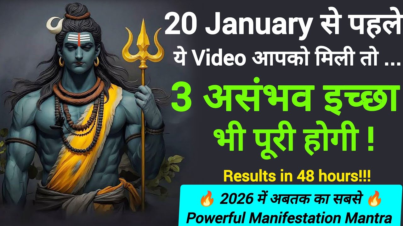 🔥 Shiv Manifestation Mantra | Instant Wish Fulfillment in 48 Hrs | Listen Before 20 January #mantra 