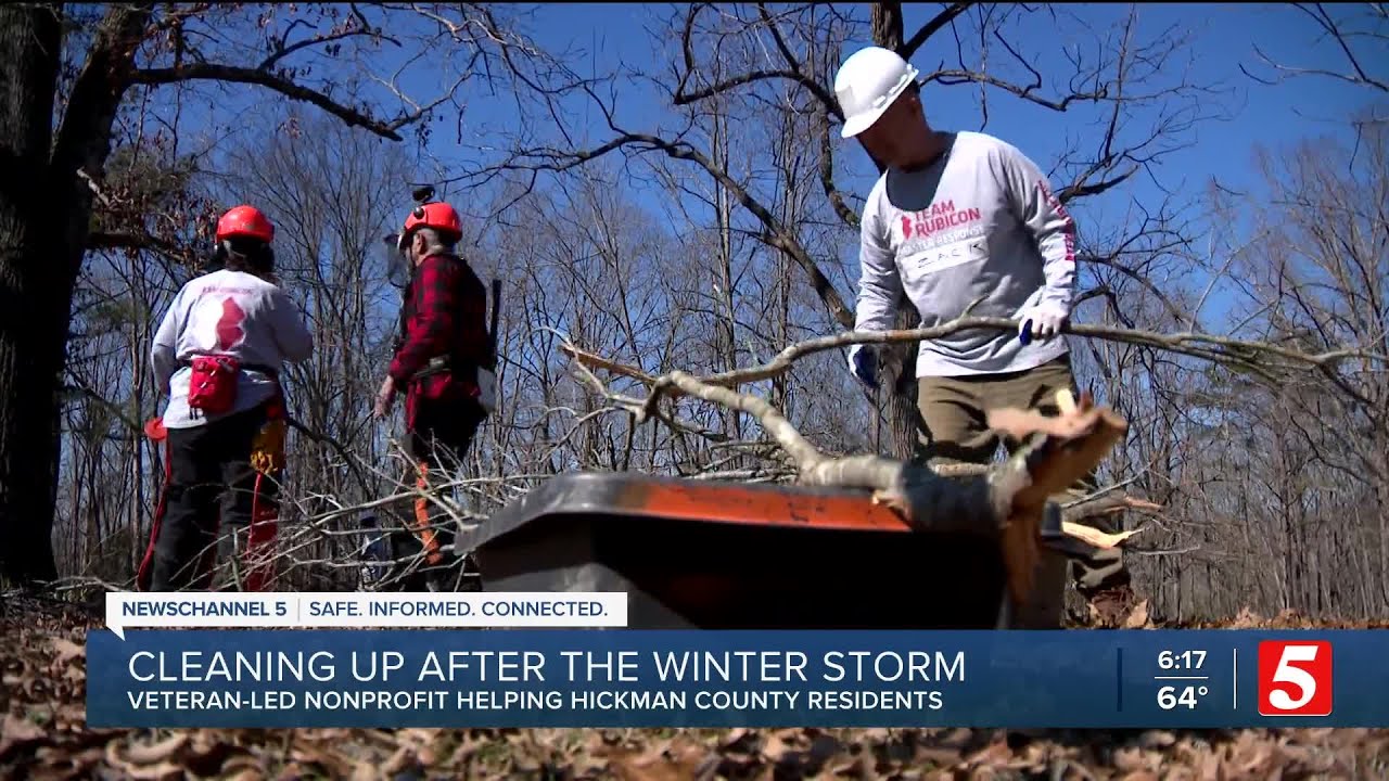 Veteran-led nonprofit helps Tennessee residents clean up after winter storm