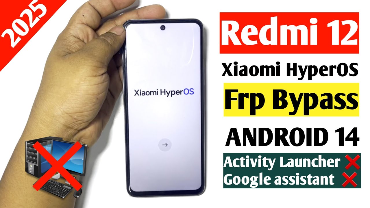 Redmi 12 Frp Bypass Without Pc 2025 | Xiaomi Redmi 12 HyperOS Google Account Bypass Android 14/2025