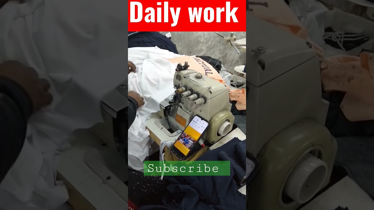 daily work overlock hosiery garments industry 👚। #short #garments #shorts