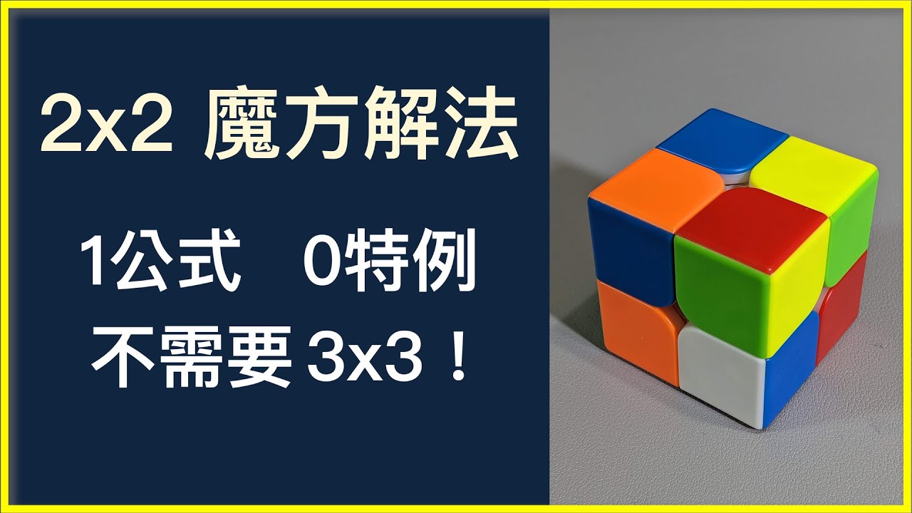 零基礎 設計給新手 2x2魔術方塊教學