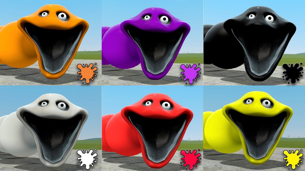 I PAINTED THE ROBLOX HUNGRY WORMS WITH COLORFUL JARS In Garry's Mod