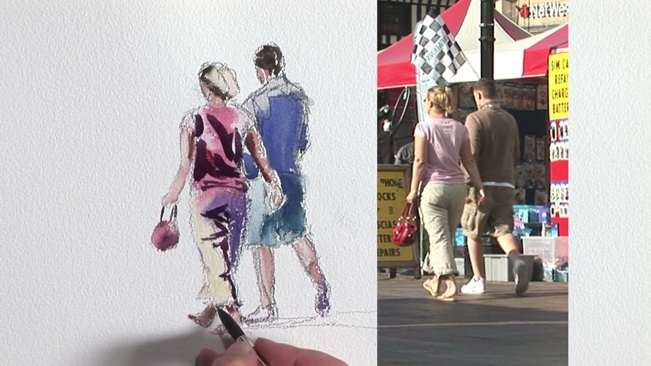 Watercolour Tutorial | How to Paint People with Marilyn Allis