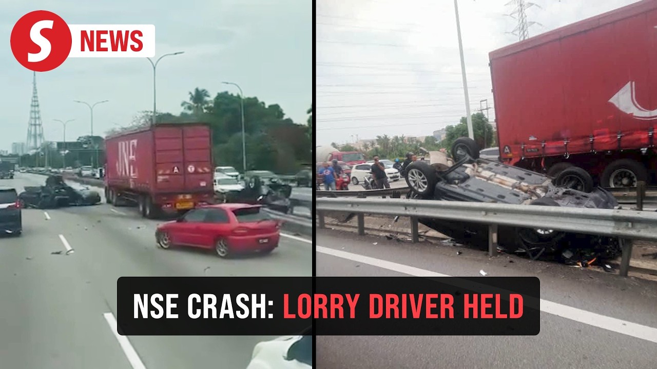 Lorry driver arrested over four-vehicle crash on NSE